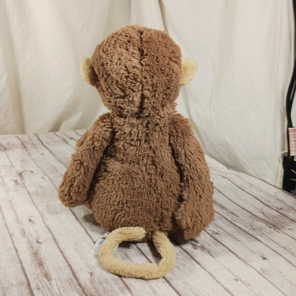 JellyCat Bashful Monkey Brown Tan Plush Stuffed Animal 12" - Picture 7 of 14